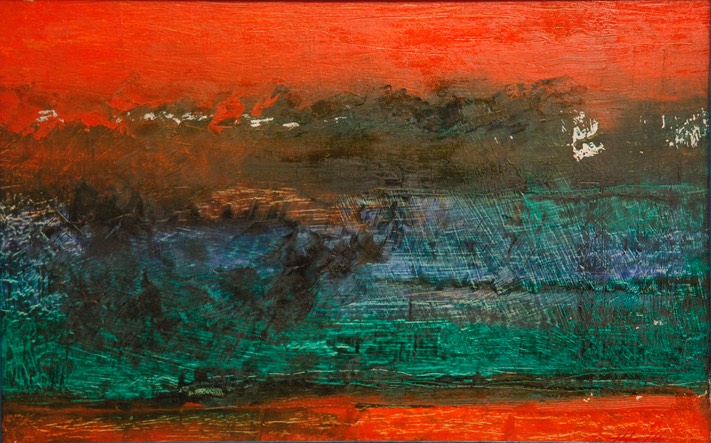 Abandoned land 14.5X22 oil 2014 initialed
