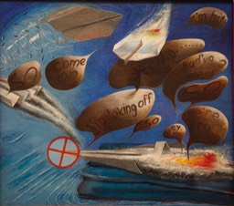 I'm Taking Off 29.75X24.5 oil signed