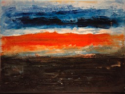 Looking West from Erie Bluffs State Park 18X24 acrylic and oil  initialed