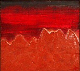 Might Be Chile 12.5X11 oil and acrylic initialed