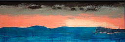 Storm Clearing over Lake Wilhelm oil on masonite initialed